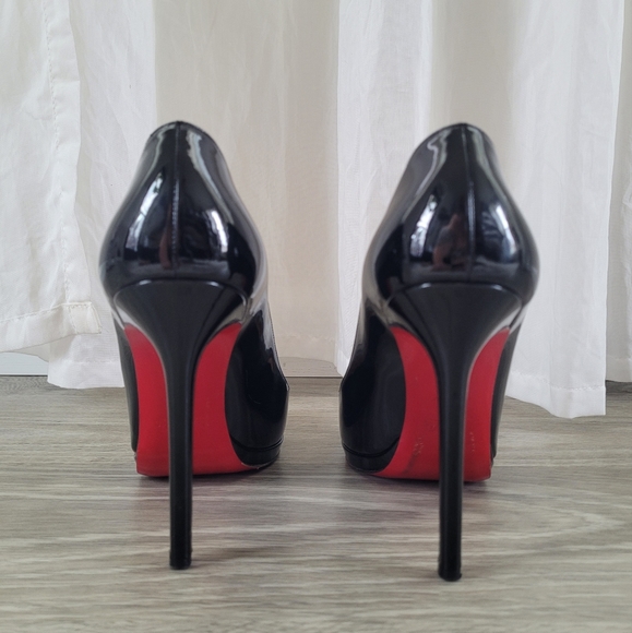 Christian Louboutin Black Patent Neofilo Heels - Picture 4 of 9